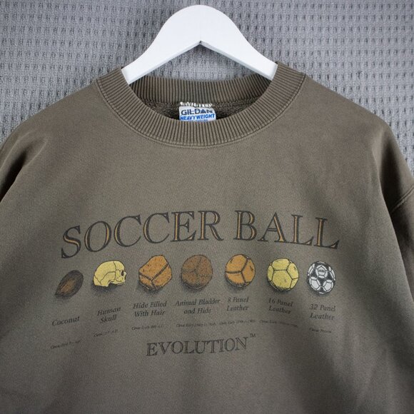 Gildan Heavyweight 2000's Soccer ball Evolution Sweater - Picture 4 of 8